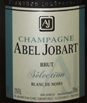 Champagne Blanc de Noirs, Brut Sélection, Abel Jobart
