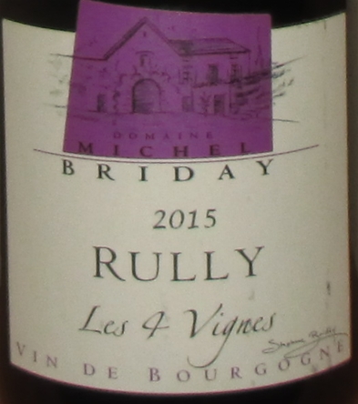 2015 Rully "Les 4 Vignes, Michel Briday, Bourgogne, Frankrig