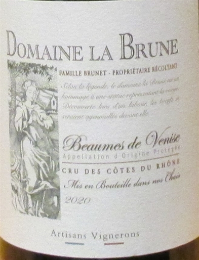 2020 Domaine La Brune, Beaumes de Venise Rouge, Rhône, Frankrig