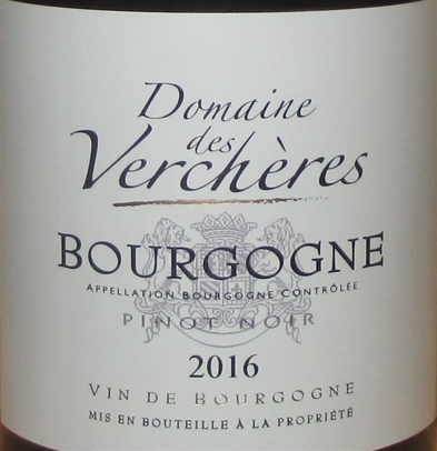 2016 Pinot Noir, Domaine des Vercheres, Bourgogne, Frankrig
