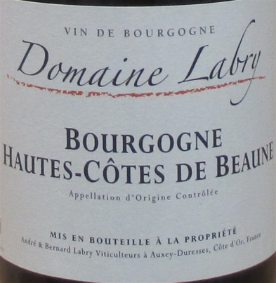 2017 Hautes-Côtes de Beaune Rouge, Domaine A & B Labry, Bourgogne, Frankrig