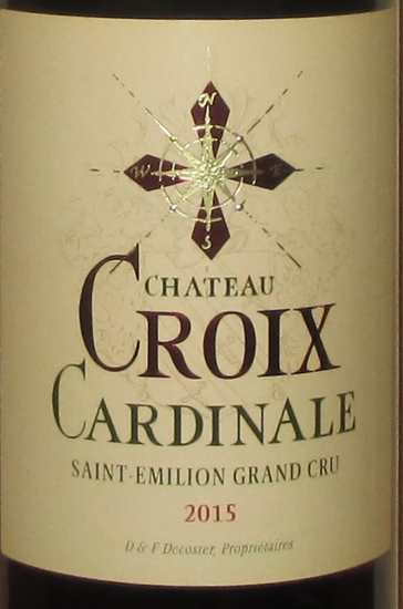 2015 Chateau Croix Cardinale, Saint-Emilion, Bordeaux, Frankrig