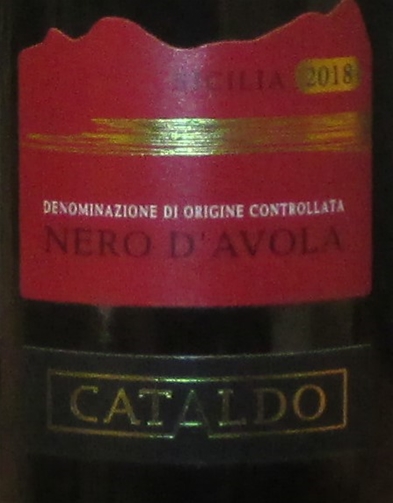 2018 Nero d'Avola, Cataldo, Sicilia, Italien