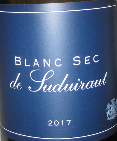 2017 le Blanc sec de Suduiraut, Bordeaux blanc Sec, Frankrig