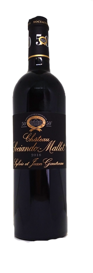 2018 Château Sociando-Mallet, Haut-Medoc, Bordeaux, Frankrig