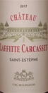 2017 Château Lafitte-Carcasset, Saint-Estephe, Bordeaux, Frankrig