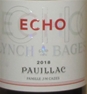 2018 Echo de Lynch-Bages, Pauillac, Bordeaux, Frankrig